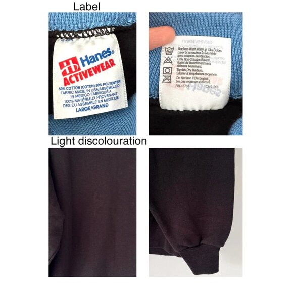 90s vintage snowy winter bird nature graphic collared cotton pullover sweatshirt - Picture 8 of 8